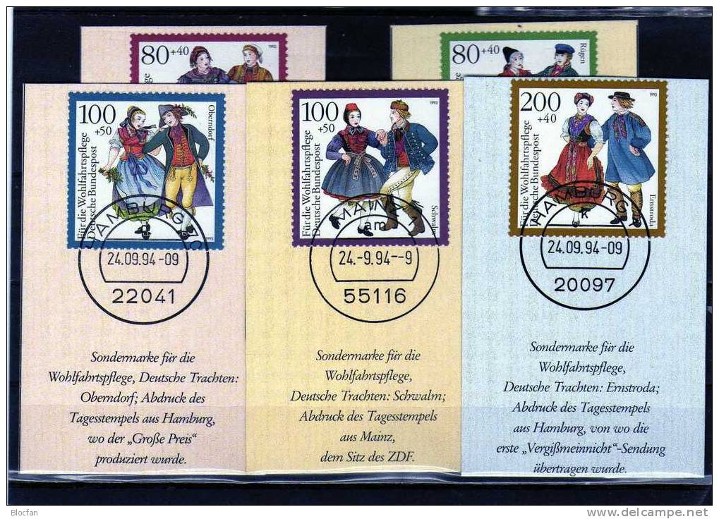 Geschenk-Buch Edition 1994 Sorgenkind Deutschland 6 Serien BRD 1522/5-1707/8 O 40€ Book With Stamps Document Of Germany - Saber