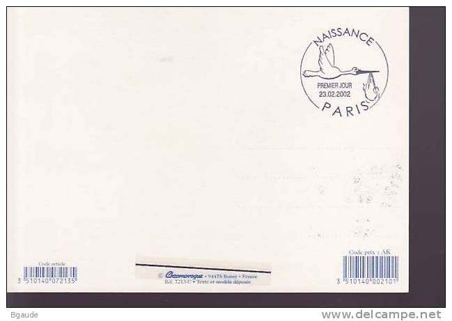 FRANCE CARTE PHILATELIQUE    NUM.YVERT 3463 NAISSANCES - 2000-2009