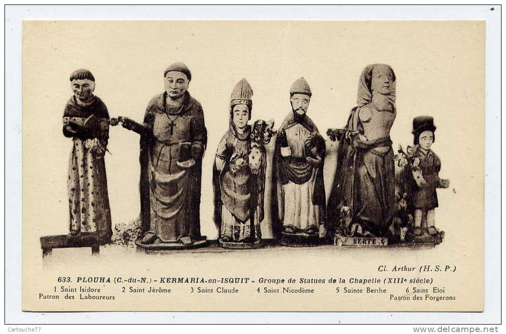 K14 - PLOUHA - KERMARIA-en-ISQUIT - Groupe De Statues De La Chapelle - Plouha