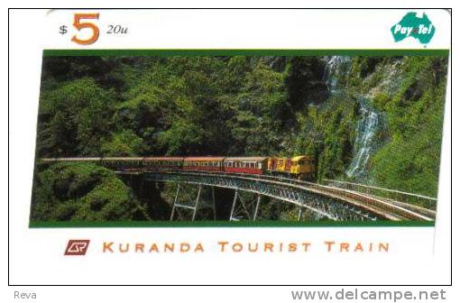 AUSTRALIA $5  KURANDA  TRAINS TRAIN  WATERFALL  MINT  1500 ISSUED ONLY !! SPECIAL PRICE !!READ DESCRIPTION !! - Australie