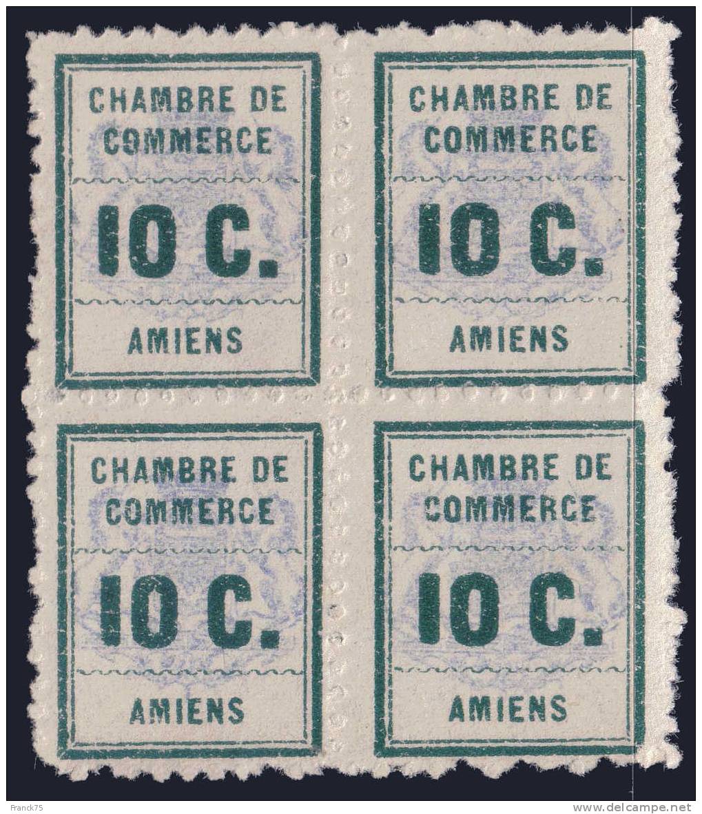 Bloc De 4 Du 10c Amiens Neuf ** Sans Charnière SUPERBE (Y&T N° 1 Cote +++140€) - Autres & Non Classés