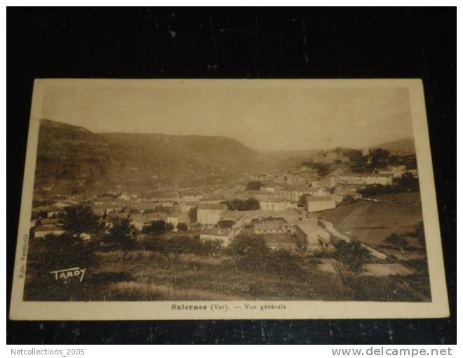 SALERNES -VUE GENERALE - SEPIA  - 83 VAR - CARTE POSTALE DE FRANCE - Salernes