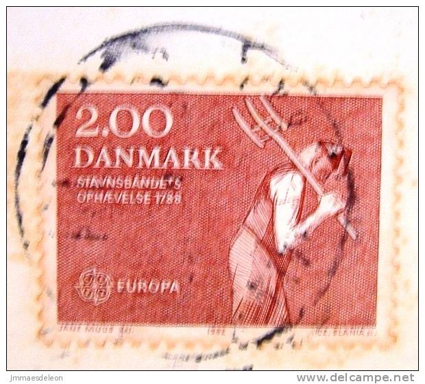 Denmark 1983 Postcard Sent To Belgium - Europa CEPT Abolition Of Military Service - Cartas & Documentos