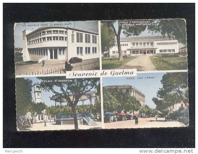 Souvenir De Guelma Multivue édit.cap N° 1531  Poste école ...belle Cpsm - Guelma