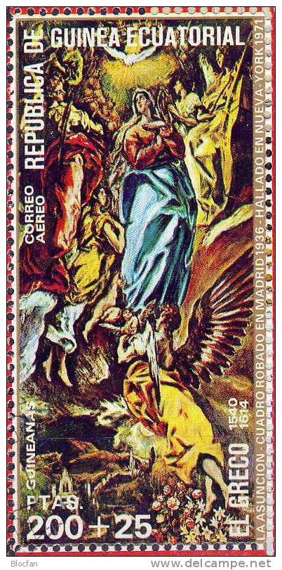 Gemälde Von El Greco Äquatorial Guinea Block 114 Plus 115 O 5€ - Paintings