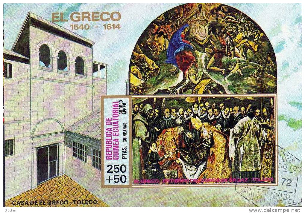 Gemälde Von El Greco Äquatorial Guinea Block 114 Plus 115 O 5€ - Paintings