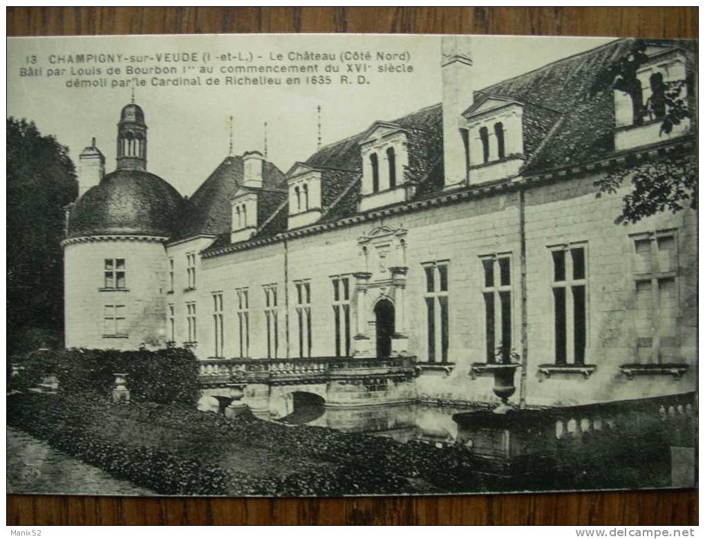 37 - CHAMPIGNY-sur-VEUDE - Le Château (côté Nord) - Champigny-sur-Veude