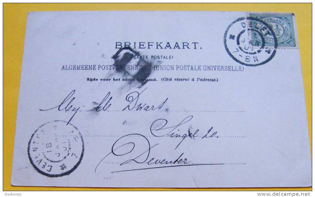 == Nederland,  Delft .....Frau Guttman .. In Tracht   1901 - Cartas & Documentos