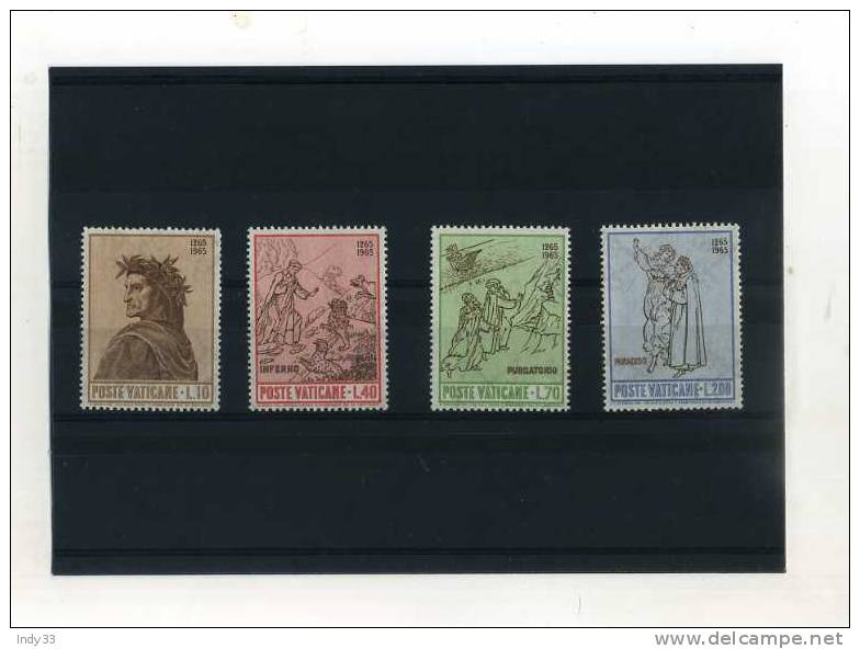 - VATICAN 1961/70 . TIMBRES DE 1965 . SUITE SUR DANTE - Neufs