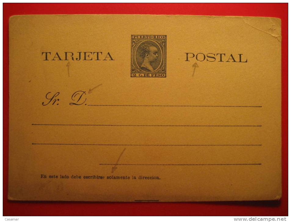 Nº5c 2c Peso 4 Variedades De Composicion Tarjeta Entero Postal Stationery Postcard Puerto Rico - Porto Rico