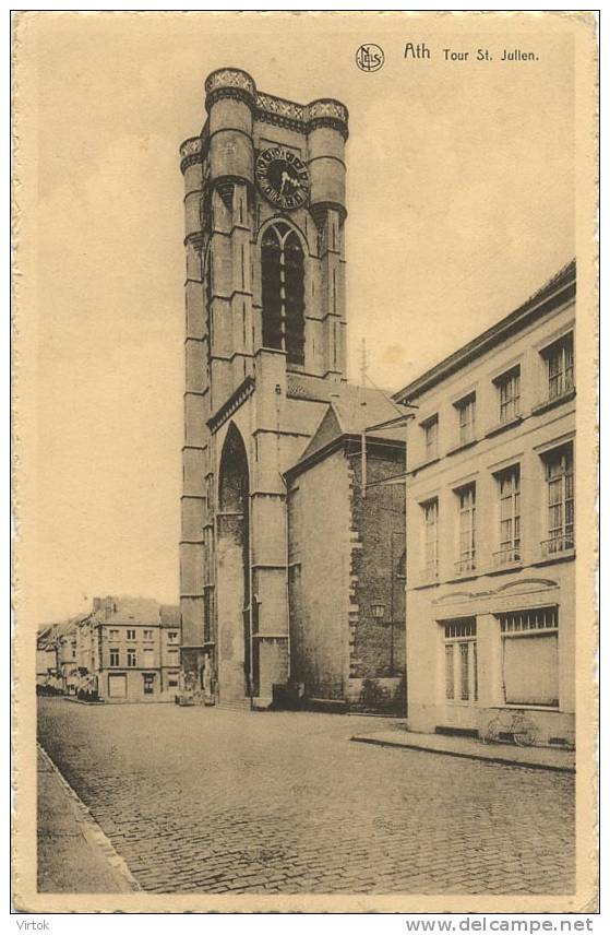 ATH : Tour St. Julien ( Photo : René Lefebvre - Carte NELS ) - Ath