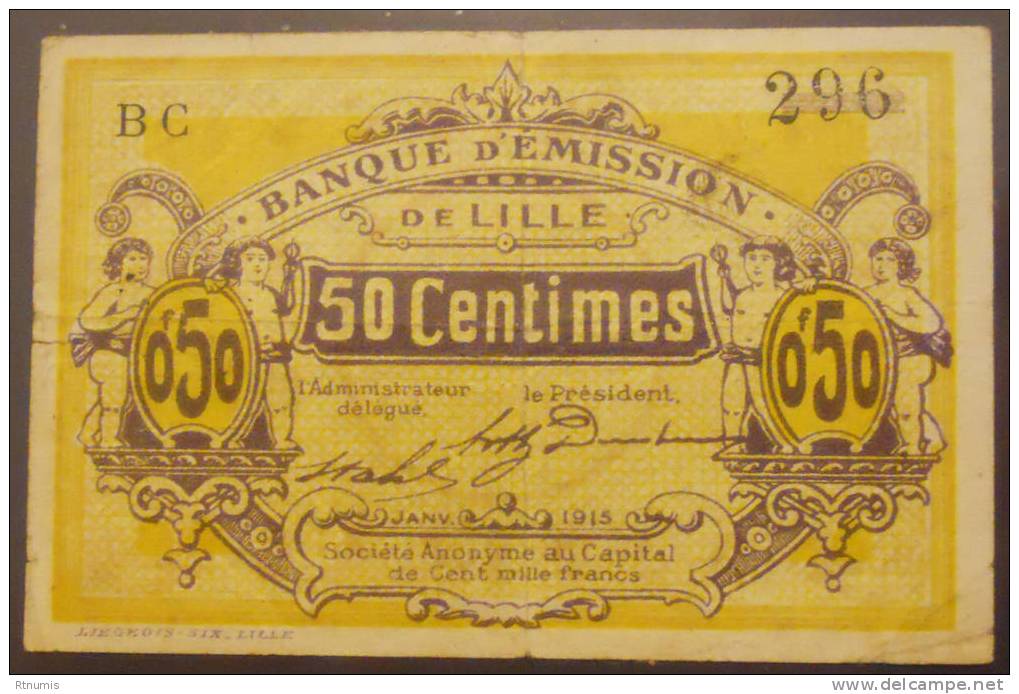 Lille 59 50 Centimes Pirot 59-1594    TB - Notgeld