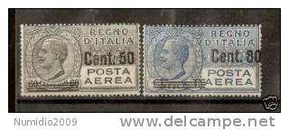 1927 REGNO MNH ** POSTA AEREA SOPRASTAMPATI RR707 - Poste Aérienne