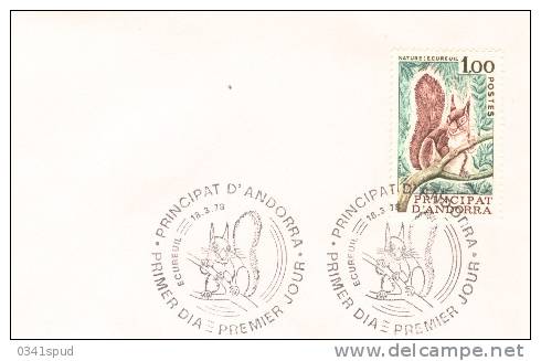 1978   Andorra  FDC  Scoiattolo Ecureuil Squirrel - Knaagdieren