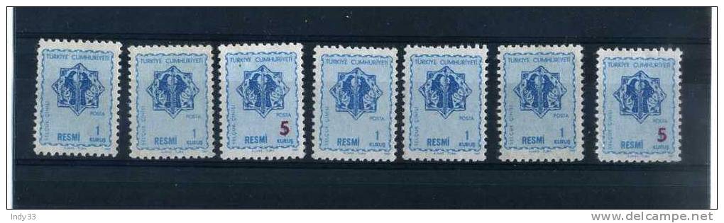 - ENSEMBLE DE TIMBRES DE SERVICE DE 1967 . NEUFS AVEC OU SANS CHARNIERE - Sellos De Servicio