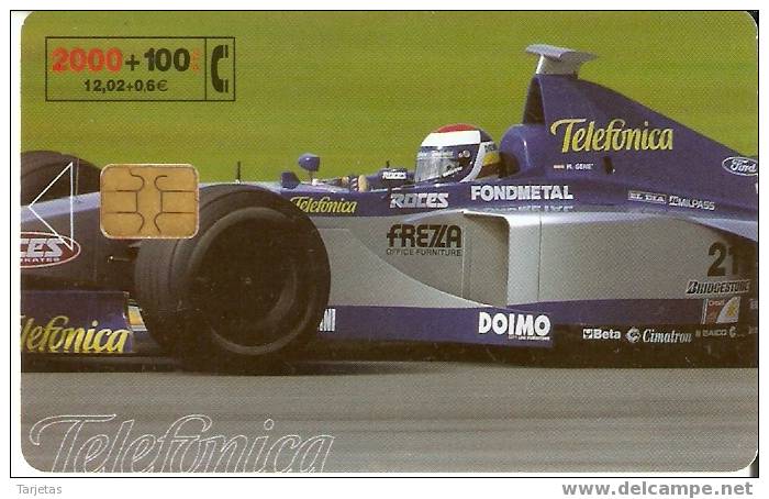 CP-156 TARJETA FORMULA 1  TELEFONICA DE TIRADA 501700 - Herdenkingsreclame