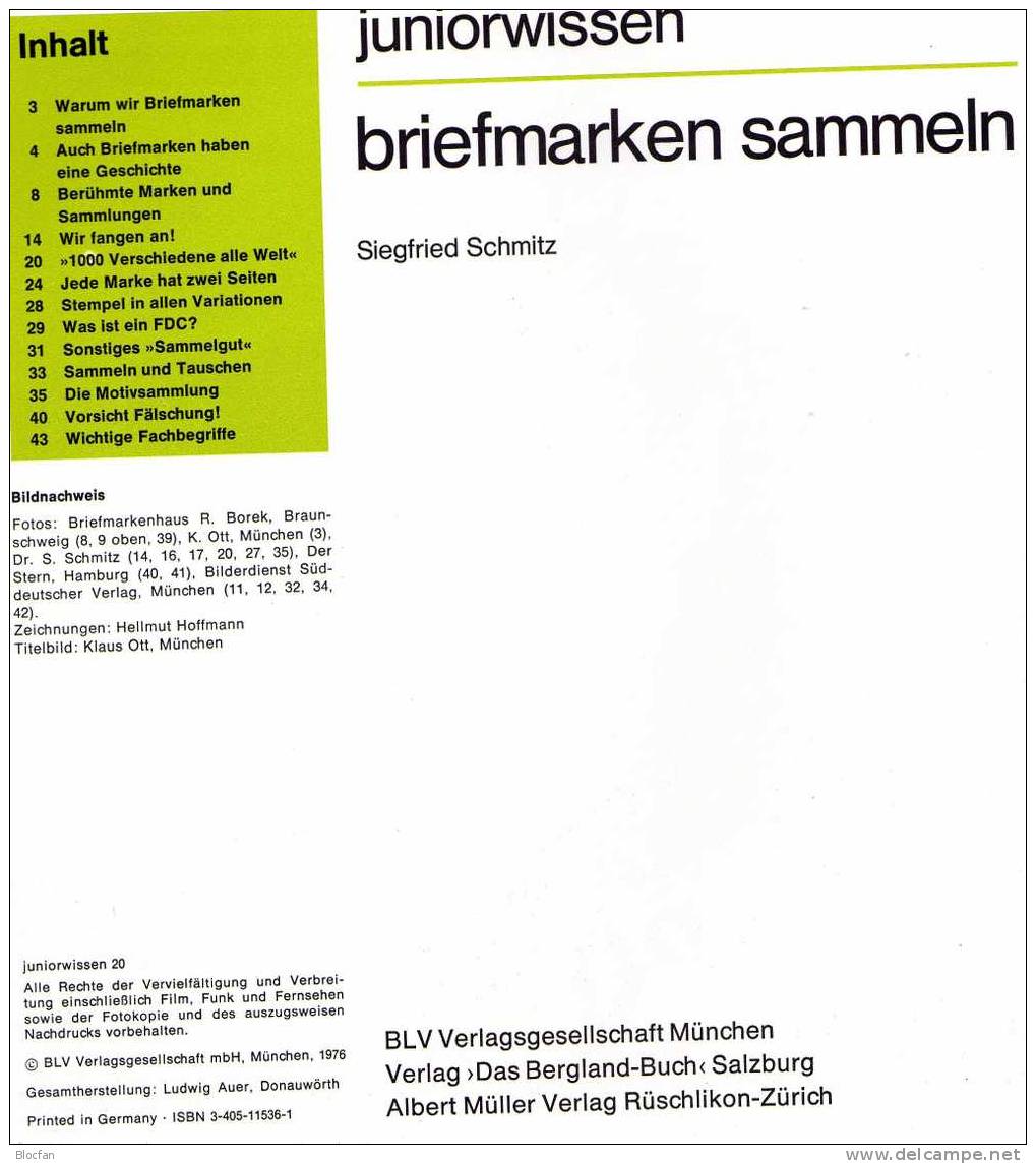 Briefmarken Sammeln Juniorwissen1976 Antiquarisch 4€ Motivation - Other & Unclassified