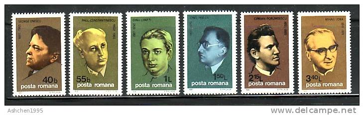 Romania Rumanien 1981, Mi 3819-3824, Romanian Musicians --- MNH ** - Unused Stamps