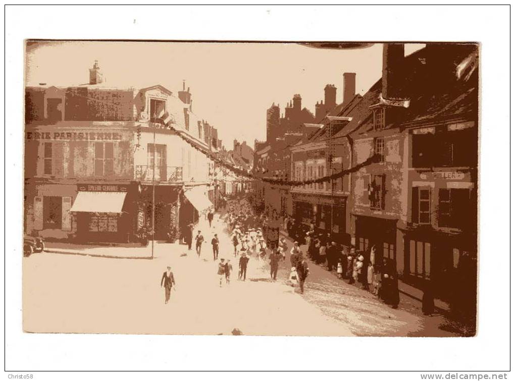 41  MER  Carte Photo Concours De Gym 9 Aout 1925  Animée   Sport  Defilé Dans La Ville - Mer