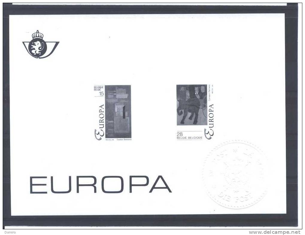 Belgium 2501/02    Sur Feuillet Blanc De La Poste Avec Cachet "sec" - 1993