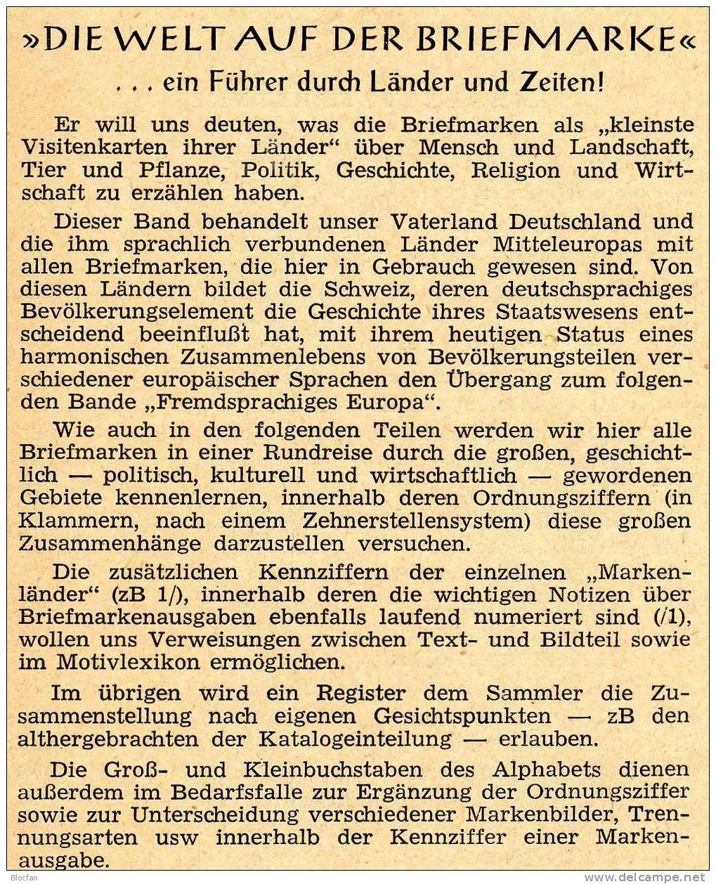 Die Welt Auf Der Briefmarke1956 Antiquarisch 10€ Deutsprachiges Europa - Other & Unclassified