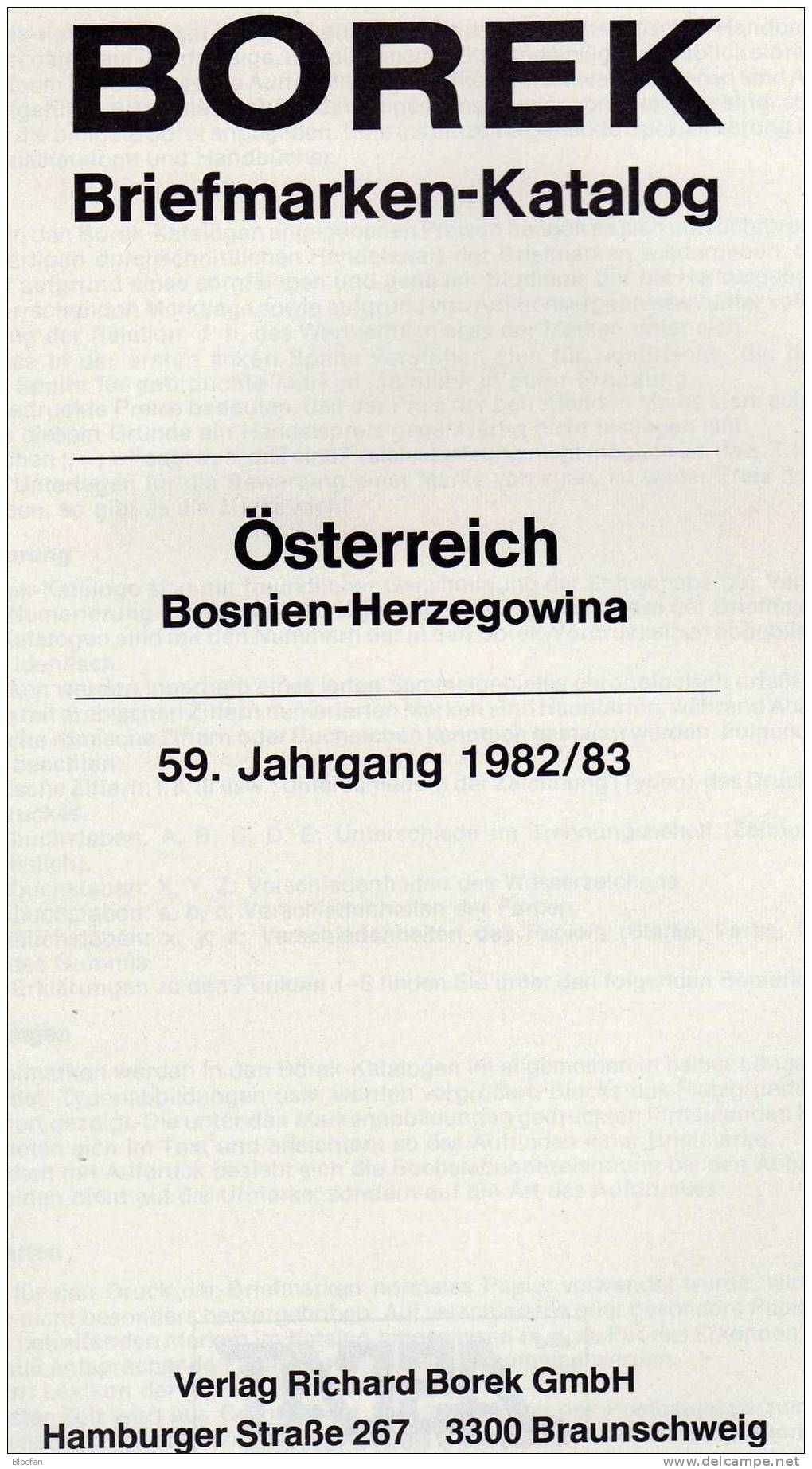 Borek Katalog 1982 Briefmarken Österreich-Austria Antiquarisch 6€ - Briefe U. Dokumente