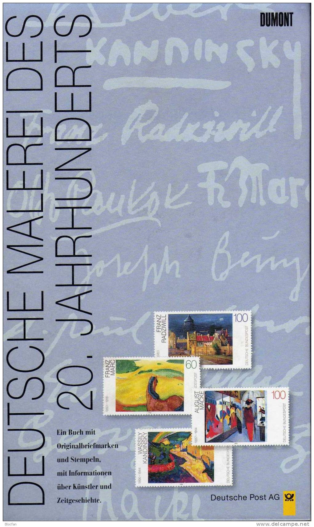 Briefmarken-Buch Edition Malerei 20.Jahrhundert Deutschland 5 Serien O 24€ Grosz Marc Macke Art Stamps Book Of Germany - Schilderen & Design