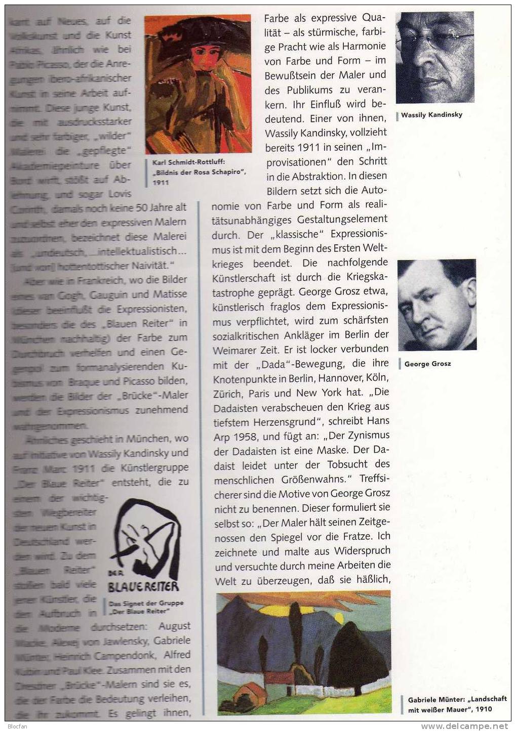 Briefmarken-Buch Edition Malerei 20.Jahrhundert Deutschland 5 Serien O 24€ Grosz Marc Macke Art Stamps Book Of Germany - Peinture & Dessin