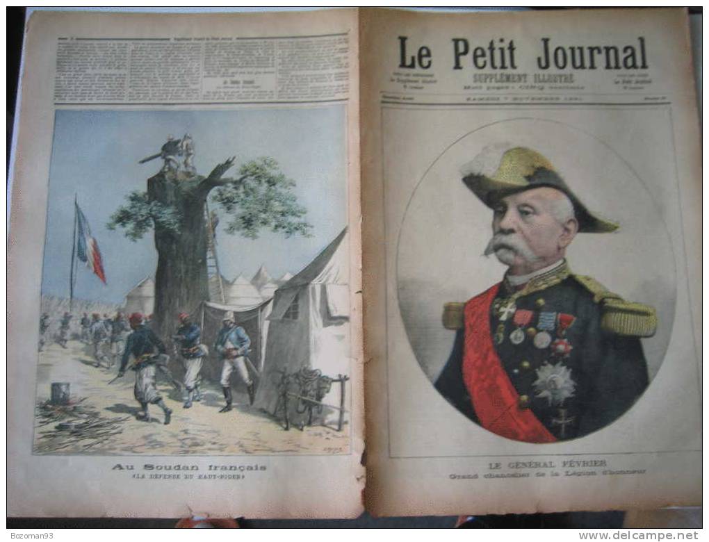 LE PETIT JOURNAL N° 0050 DU 07/11/1891LE Gal FEVRIER + LA DEFENSE DU HAUT NIGER AU SOUDAN FRANCAIS - Le Petit Journal