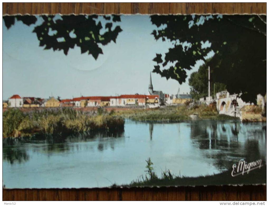 77 - BRAY-sur-SEINE - Le Pont Et Le Clocher De Mouy. (CPSM) - Bray Sur Seine