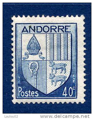 ANDORRE FRANCAIS - 1944 à 1946 - 95 - Armoiries Des Vallées - Neuf * - Unused Stamps