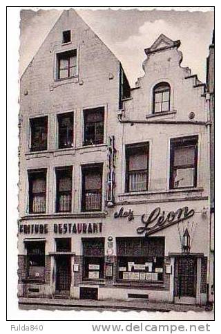 CPSM.     BRUXELLES.    Friture-Restaurant "LEON". - Cafés, Hoteles, Restaurantes