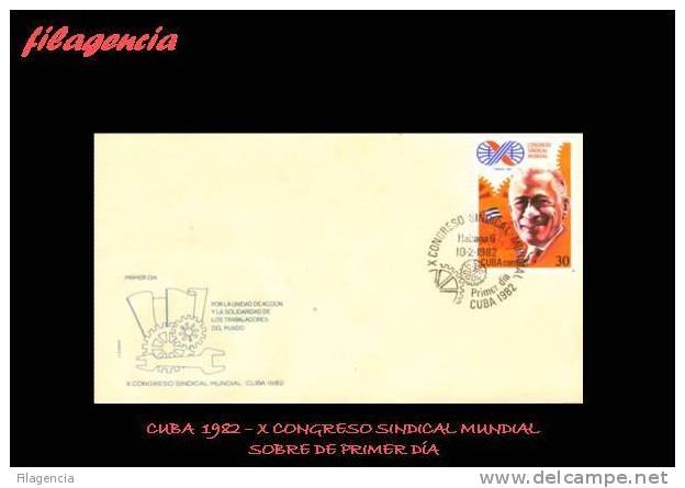 AMERICA. CUBA SPD-FDC. 1982 X CONGRESO FEDERACIÓN SINDICAL MUNDIAL - FDC