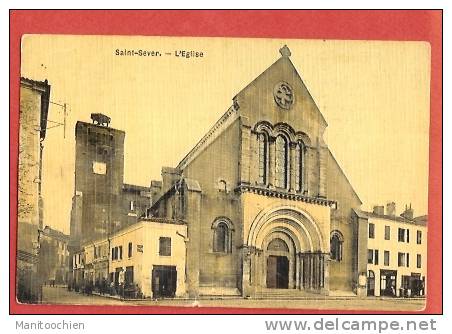 DEP 40 SAINT SEVER L'EGLISE BELLE CARTE TOILEE - Saint Sever