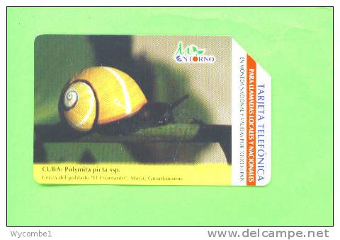 CUBA - Urmet Phonecard/Mollusc/Snail - Kuba