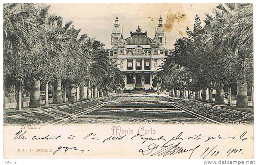 3495  Postal,MONTE CARLO 1903 ( Monaco) , Post Card, Postkarte, - Lettres & Documents