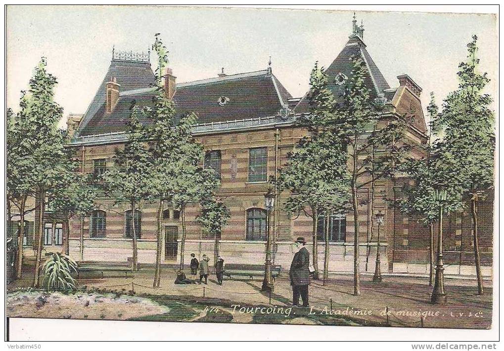 59..TOURCOING...L ACADEMIE DE MUSIQUE....AQUA PHOTO L.V & Cie N° 474...NON ECRITE.. - Tourcoing