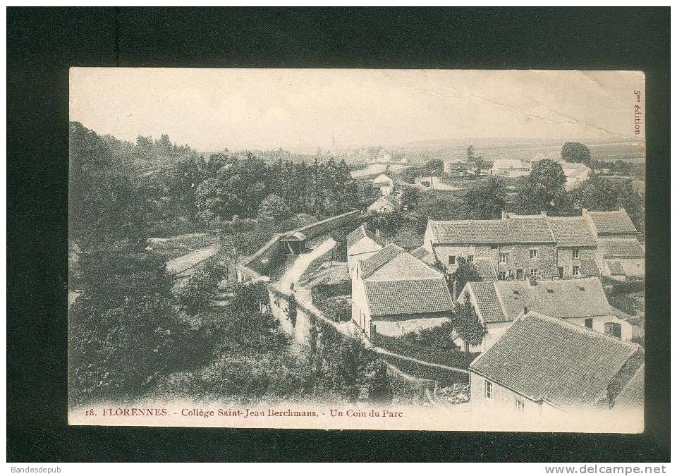 Belgique - Florennes - Collège Saint Jean Berchmans - Un Coin Du Parc ( N°18 Dos Précurseur) - Florennes