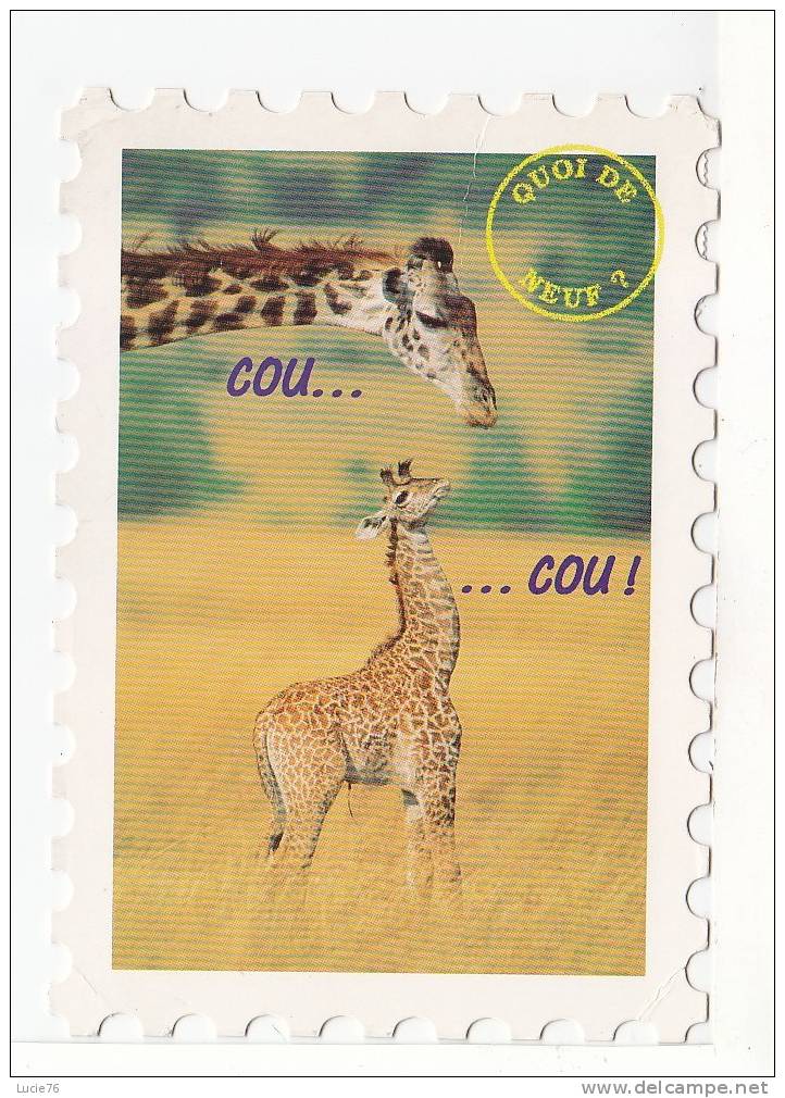 GIRAFE -   Cou...      .... Cou  -  !     -   La Carte Timbre - - Girafes