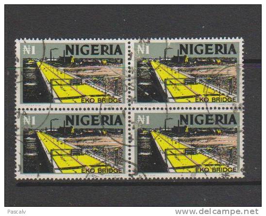 Yvert 296A Oblitéré Bloc De 4 Pont - Nigeria (1961-...)