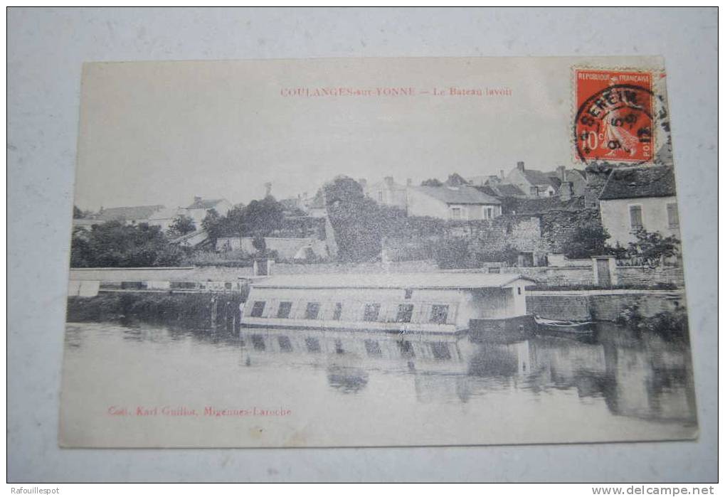 Cpa  COULANGES SUR YONNE "le Bateau Lavoir" - Coulanges Sur Yonne