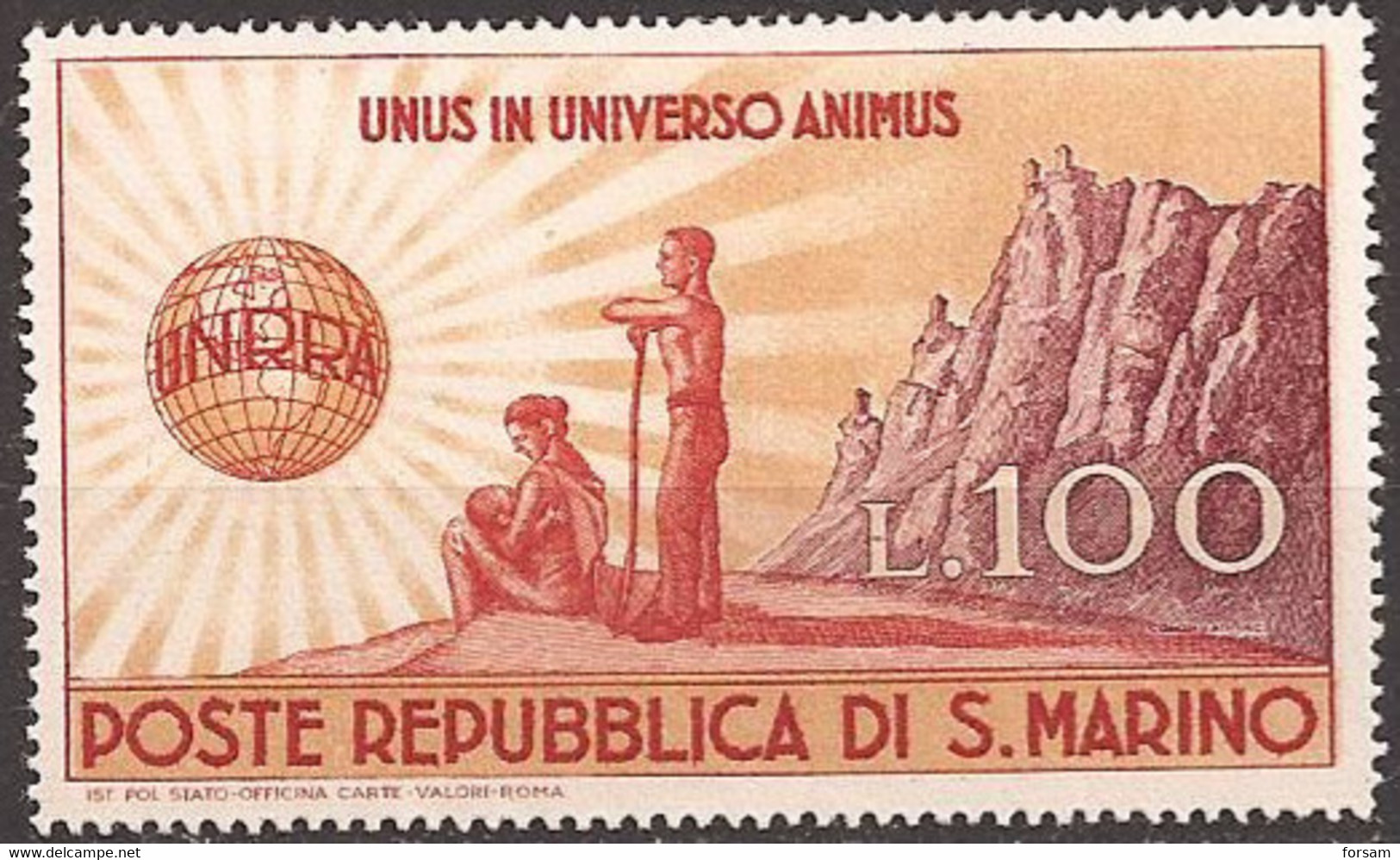 SAN MARINO..1946..Michel # 350...MLH. - Unused Stamps