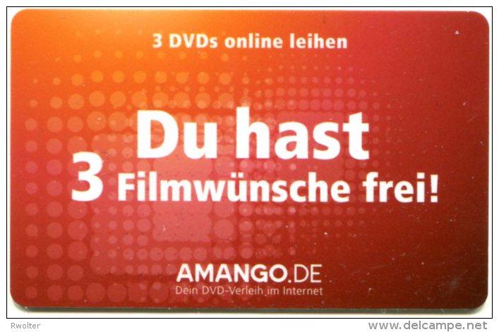 @+ Carte Cadeau - Gift Card : AMANGO 3 Film - Allemagne (verso MUSTER). - Gift And Loyalty Cards