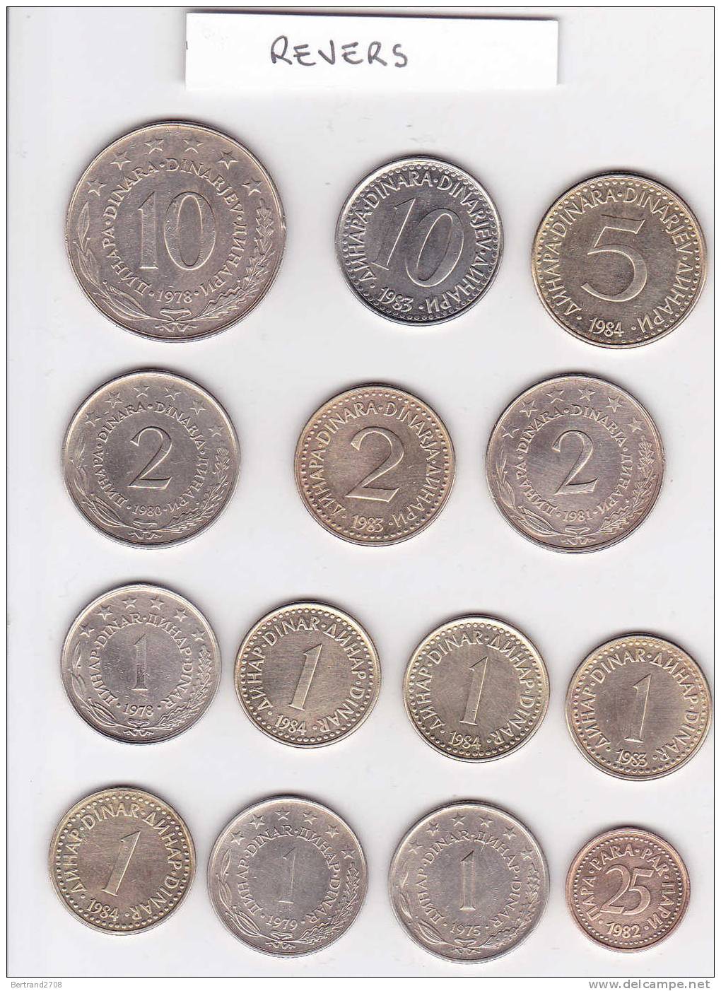 Lot De 14 Pièces De Monnaie De YOUGOSLAVIE - Joegoslavië