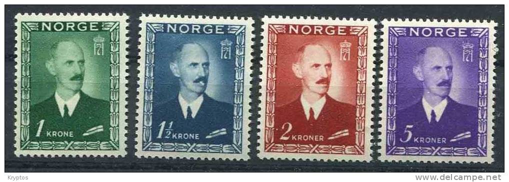 Norway 1946 - King Haakon Complete Set Of 4 Stamps (UNUSED) - Unused Stamps