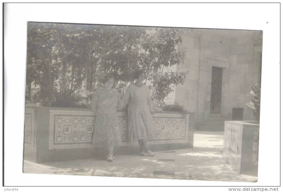 Carte Photo Femme - 2 Femmes - Verso Petite Photo Collée - Barcelone - Zonder Classificatie