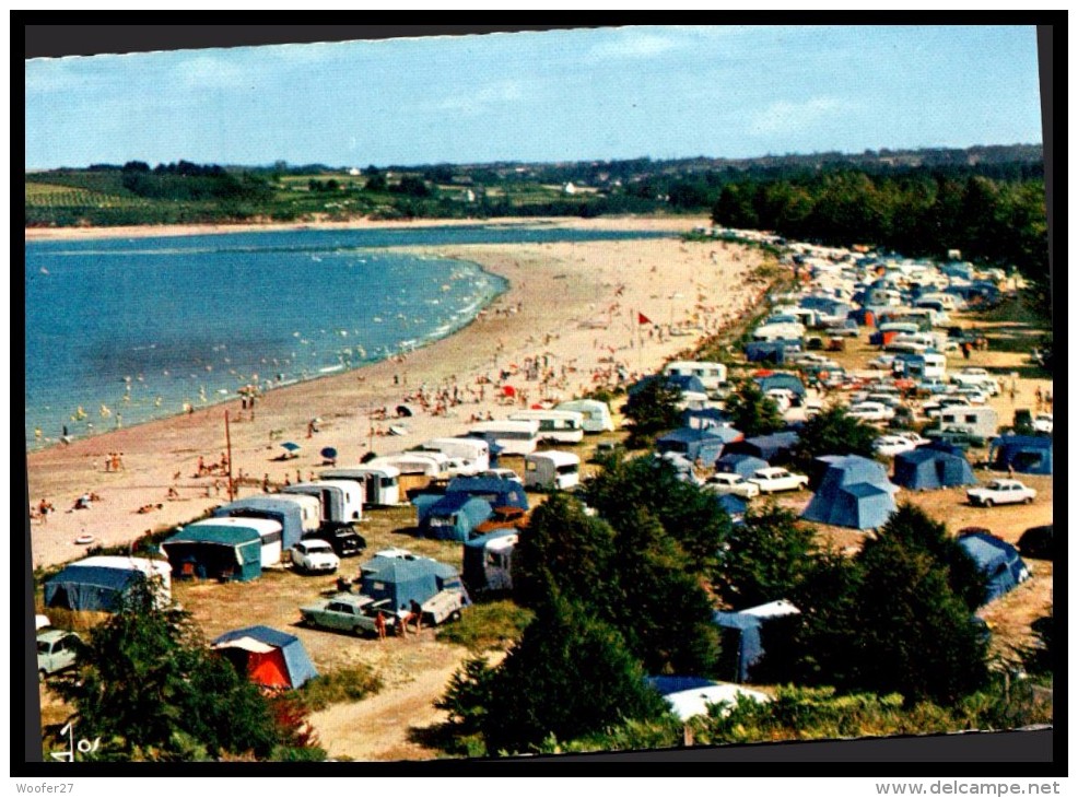 CP  LOCQUIREC  Plage Du Fond De La Baie Et Son Camping - Locquirec