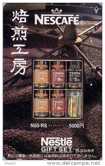 Télécarte Japon / 110-011 - Café NESTLE / Gift Set - Japan COFFEE Phonecard - KAFFEE Telefonkarte - 56 - Alimentación