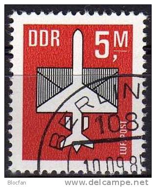 Luftpost-Serie 1985 DDR 2967 Plus 4-Block O 9€ Stilisiertes Flugzeug Mit Brief Ms Mail Bloc Ss Sheet Bf GDR Germany - Other (Air)