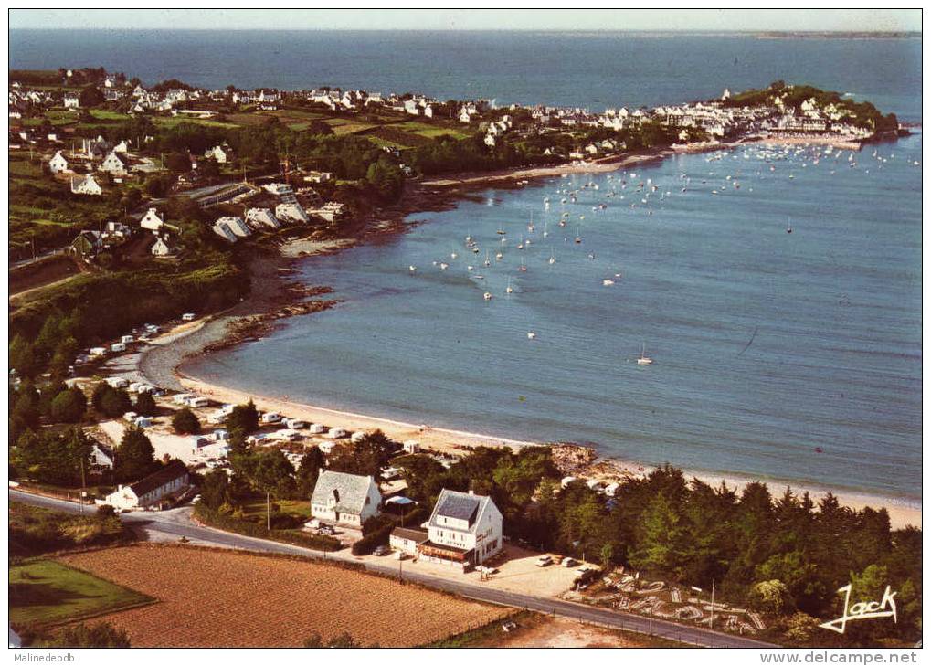 CP - LOCQUIREC - VUE AERIENNE - LA PLAGE DES SAPINS ET LA POINTE - Locquirec